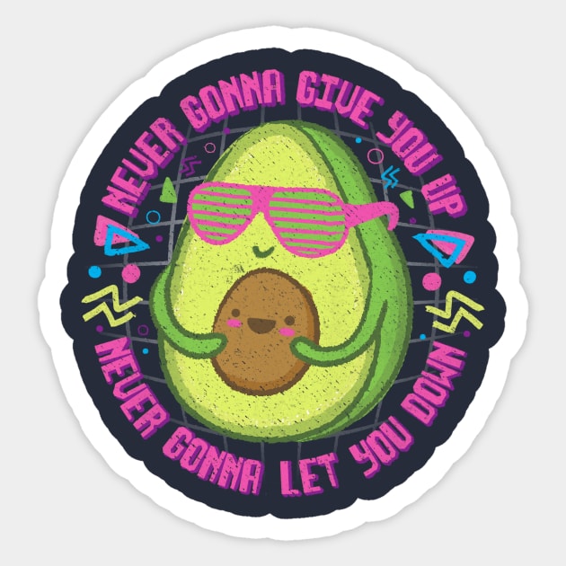 Avocado Rolled Sticker by BeanePod